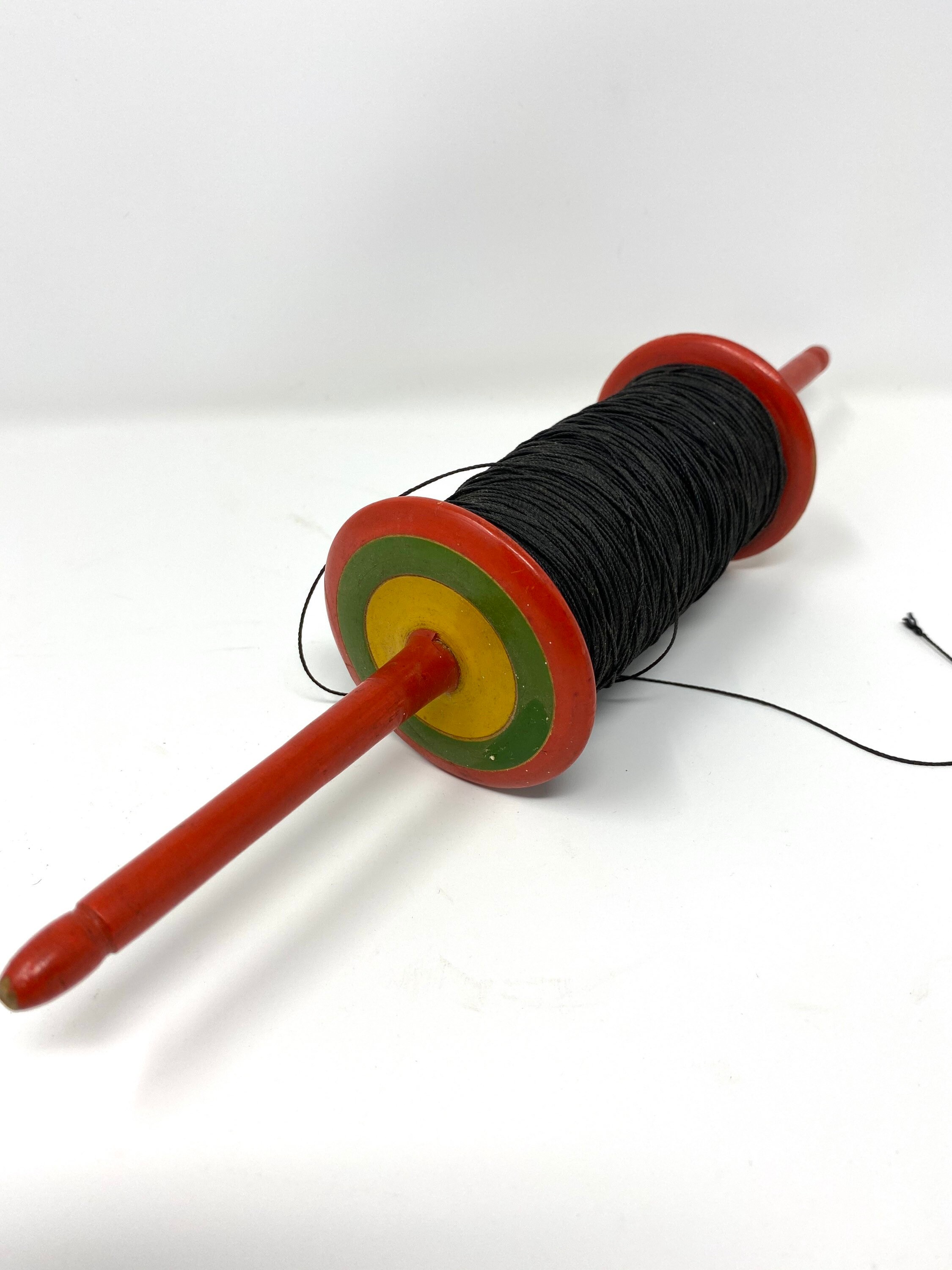 Vintage Toy Kite String Holder Kite String Spool Wood Kite Etsy