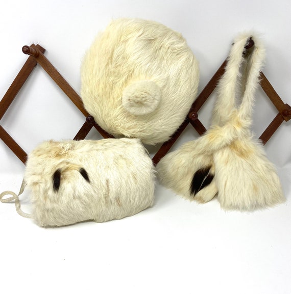 Vintage Children’s Hat, Hand Muff, Scarf | Ermine