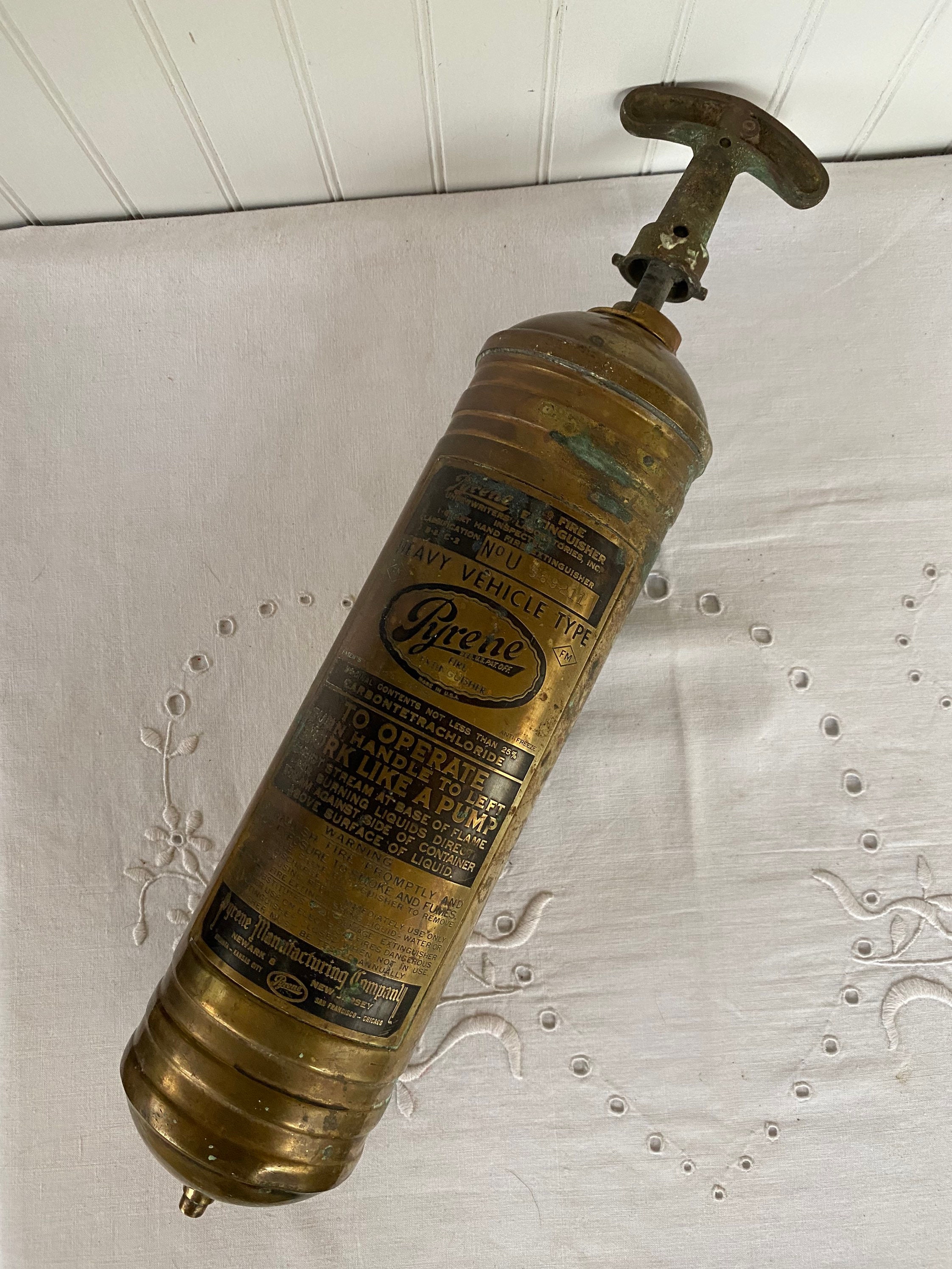 Vintage Fire Extinguisher Pyrene Heavy Vehicle Type Hand Etsy