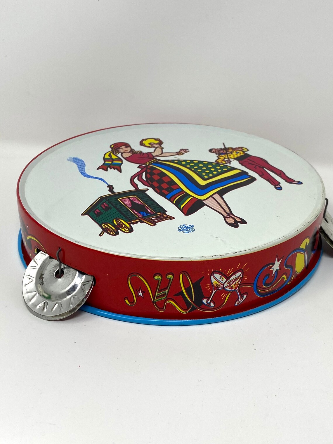 Vintage Tambourine New Years Eve Noisemaker U.S. Metal Etsy