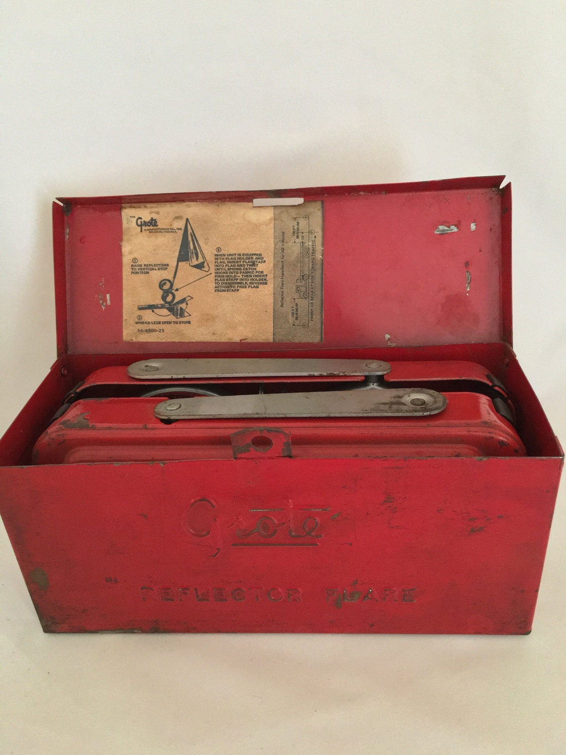 Vintage Grote Flare Box Emergency Flares Industrial Box Etsy