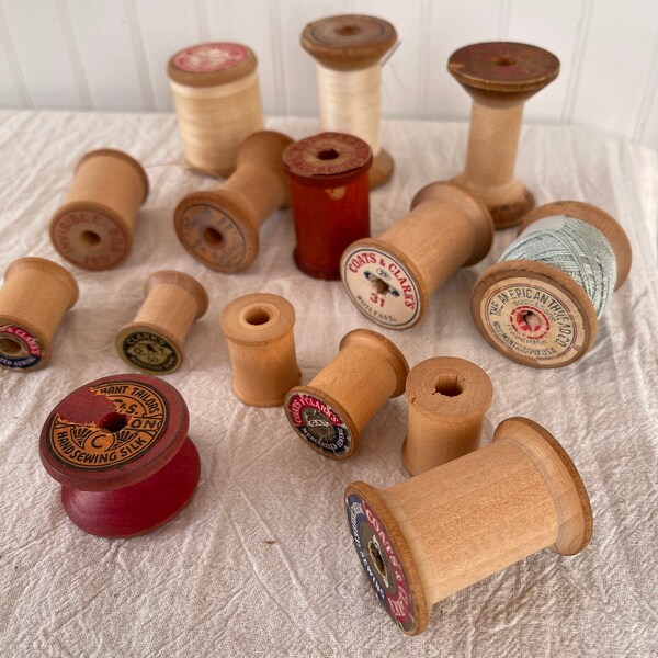 Vintage Wood Spool | Vintage Crafting Spools | Vintage Thread Spools