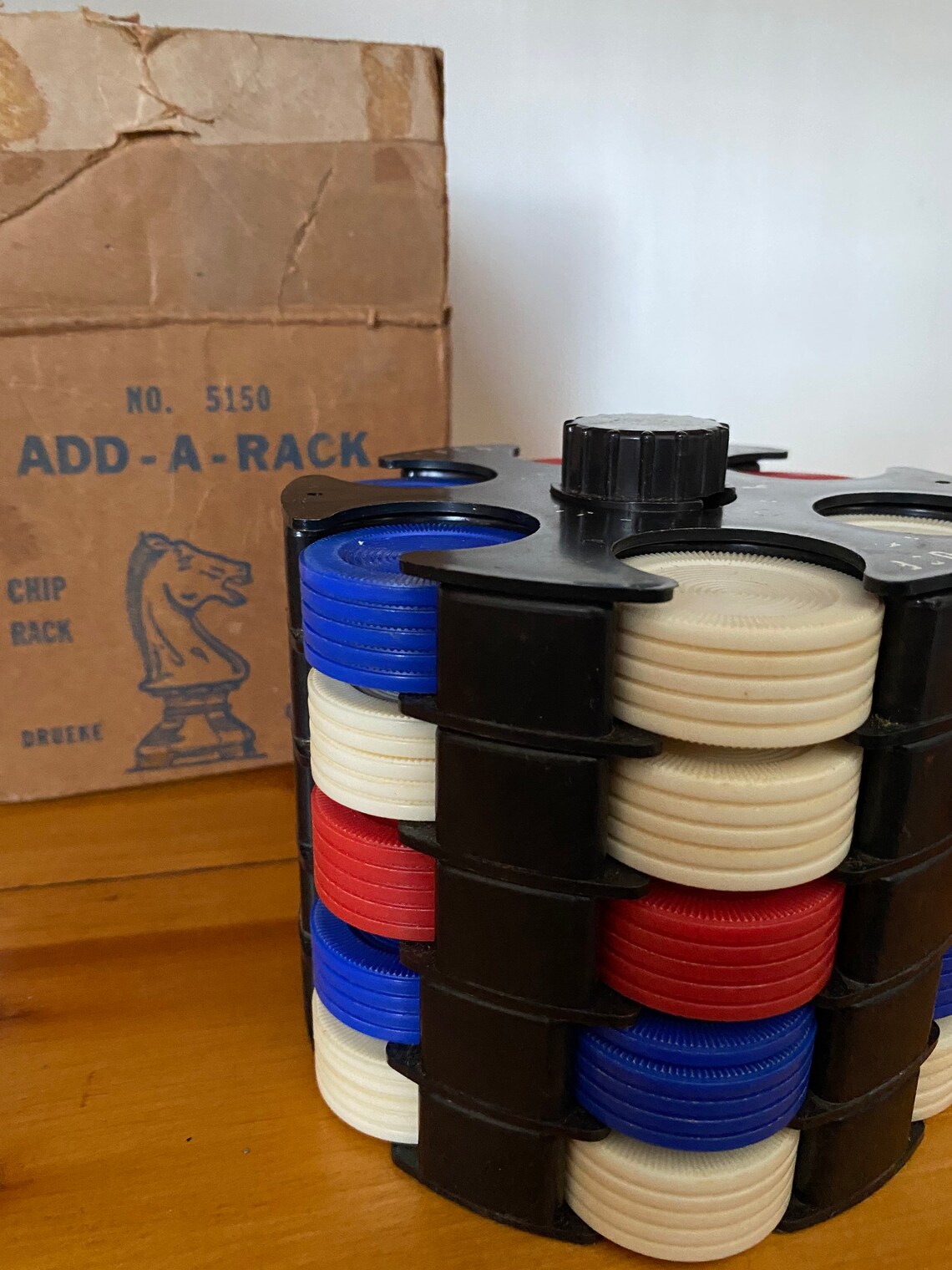 Vintage Poker Chips Drueke Add A Rack Poker Chip Organizer Etsy