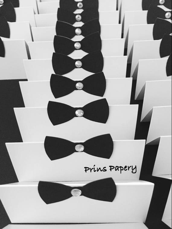 black tie wedding decor