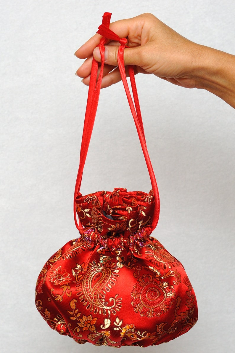 Drawstring small bag Drawstring Jewelry tote Travel Gift Beauty Gift Bag Party favor bags Candy bag Sweet bag Jewelry pouch gift for girls image 3