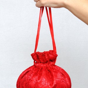 Drawstring Candy bag for Sweets bag Jewelry bag Travel Tote Fabric Pouch Fabric Bag Bath Tote Cosmetic Bag Womens Bath Bag Sister Gift Bag image 9