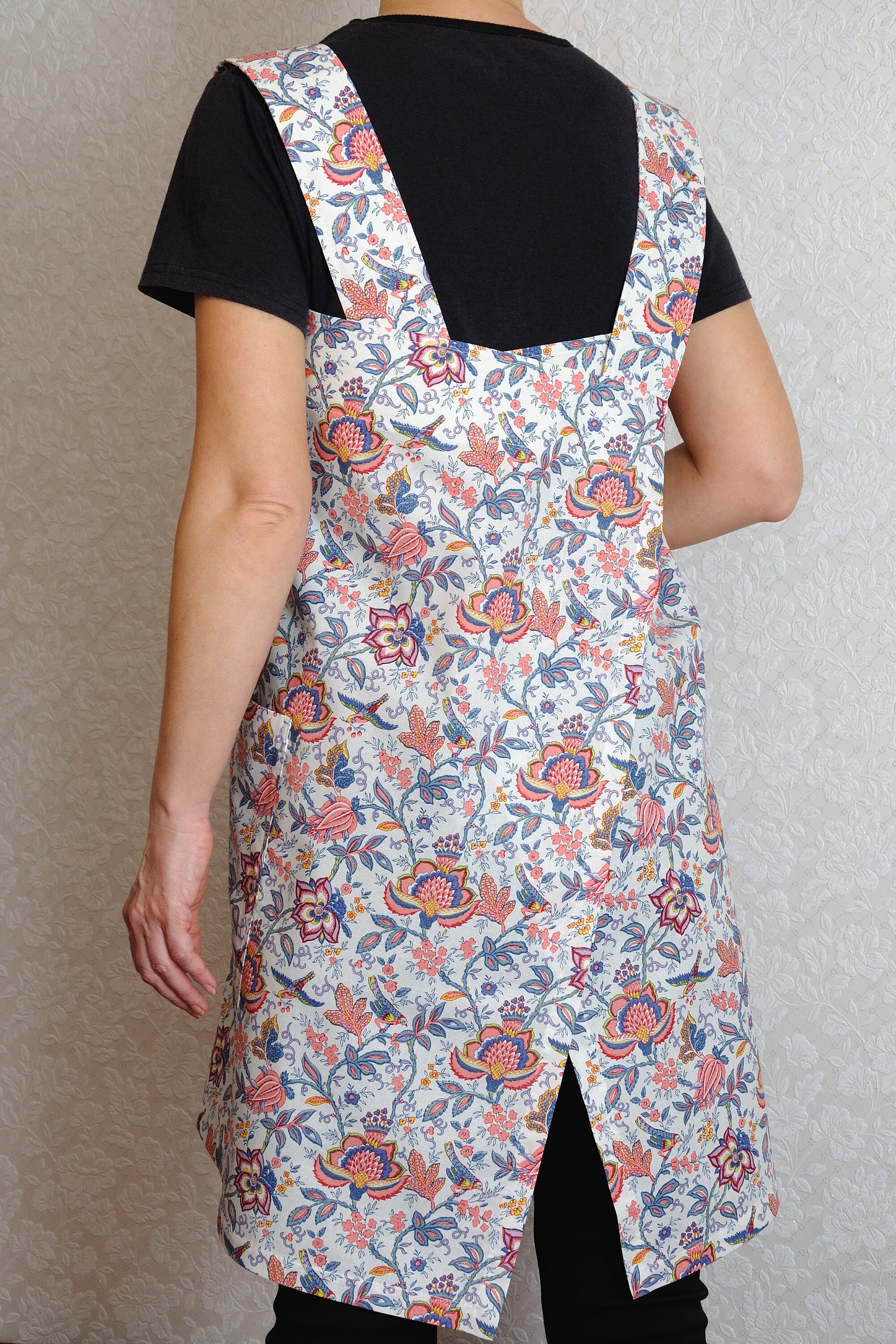 Apron Dress Japanese Square Cross Back Full Apron Pinafore No Etsy