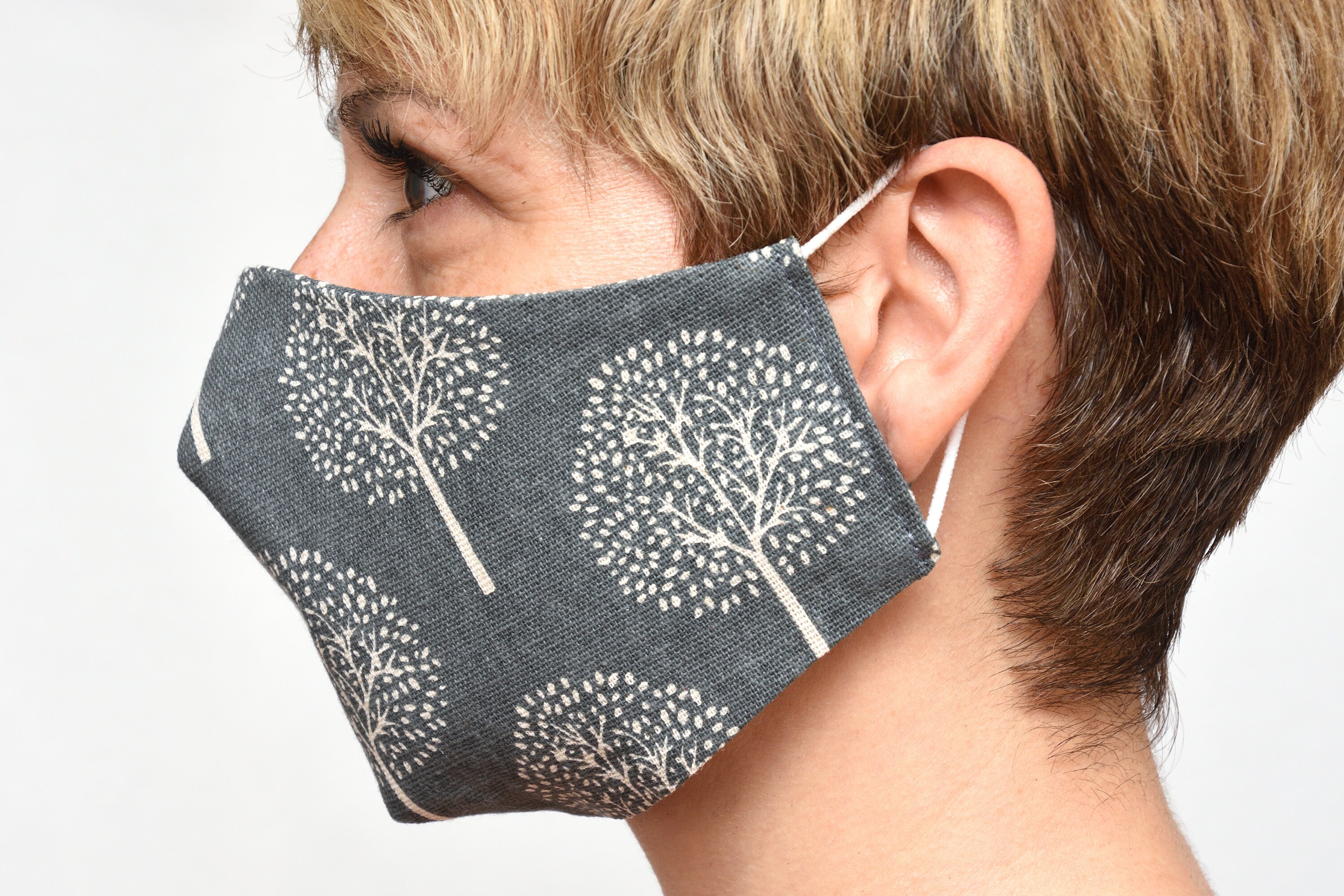 Face Mask with nose wire Large size Reusable Linen Cotton Etsy