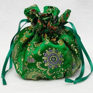 Drawstring small bag Drawstring Jewelry tote Travel Gift Beauty Gift Bag Party favor bags Candy bag Sweet bag Jewelry pouch gift for girls Green