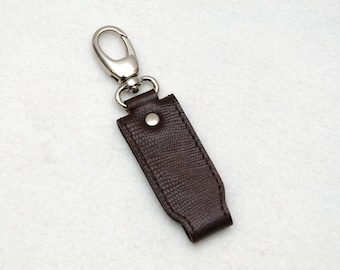 Leather Keychain Leather Keyring Mens Keychain Mens Keyholder brown leather Key Holder mens gift for him Husband Gift Boyfriend gift