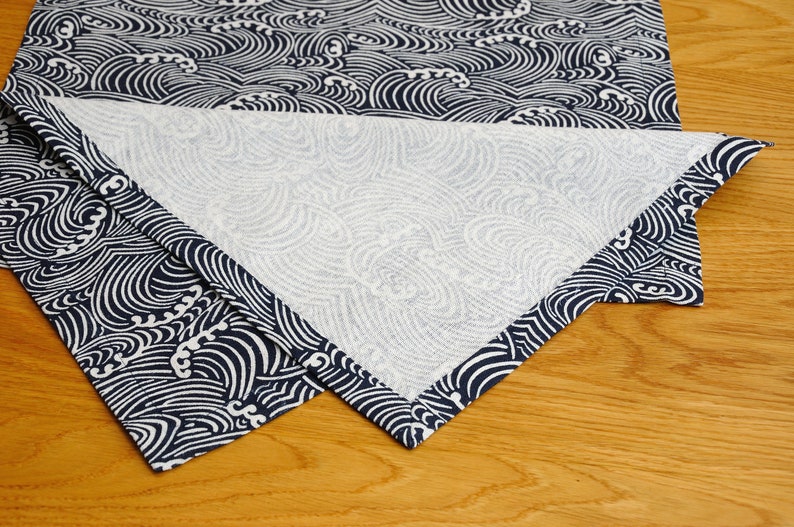 Cotton Linen Placemat Blue Cotton Placemat Table Placemat Etsy