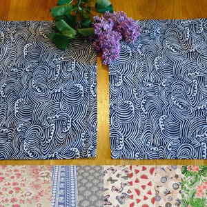 Cotton Linen placemat Blue cotton placemat Table placemat cloth placemat kitchen placemat Modern placemat Table place mat Hostess gift ideas