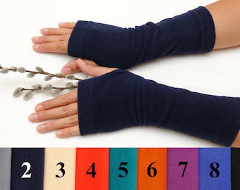 Inspirational womens gift wanderlust Fingerless gloves girlfriend gift Wrist warmers Jersey Tattoo cover gray fingerless mitts Hand Warmers
