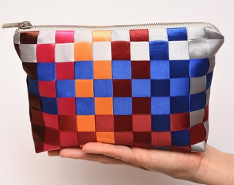 Beauty Gift Clothing Gift Coworker gift  Travel gift Makeup bag organizer Cosmetic bag Womens Gift ideas Tote Rainbow Cosmetic case pouch