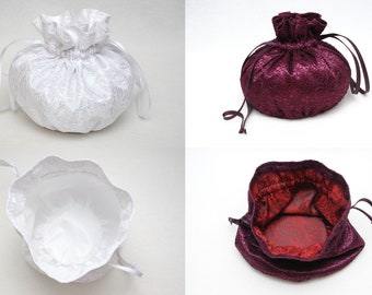 Drawstring Wedding bag Gift Bag Bridesmaid bag Candy bag Sweets bag wedding hand bag Jewelry Travel Tote Fabric Pouch Fabric Bath Tote
