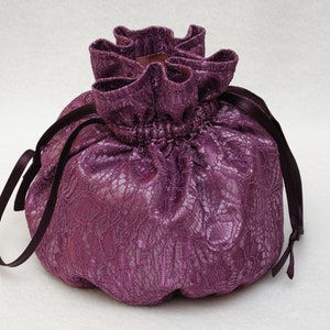 Drawstring Candy bag for Sweets bag Jewelry bag Travel Tote Fabric Pouch Fabric Bag Bath Tote Cosmetic Bag Womens Bath Bag Sister Gift Bag Purple