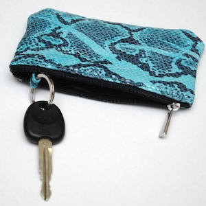 Portachiavi in pelle blu in pelle chiave chiave coprichiavi piccolo chiave pouch nappa charm portachiavi in pelle per donna key organizer portachiavi