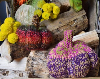 Lil Chunky Pumpkin Knitting Pattern • Bulky Yarn Pumpkin PDF • Fall Crochet Decor • Easy Halloween Pattern • Instant Download • Printed Copy