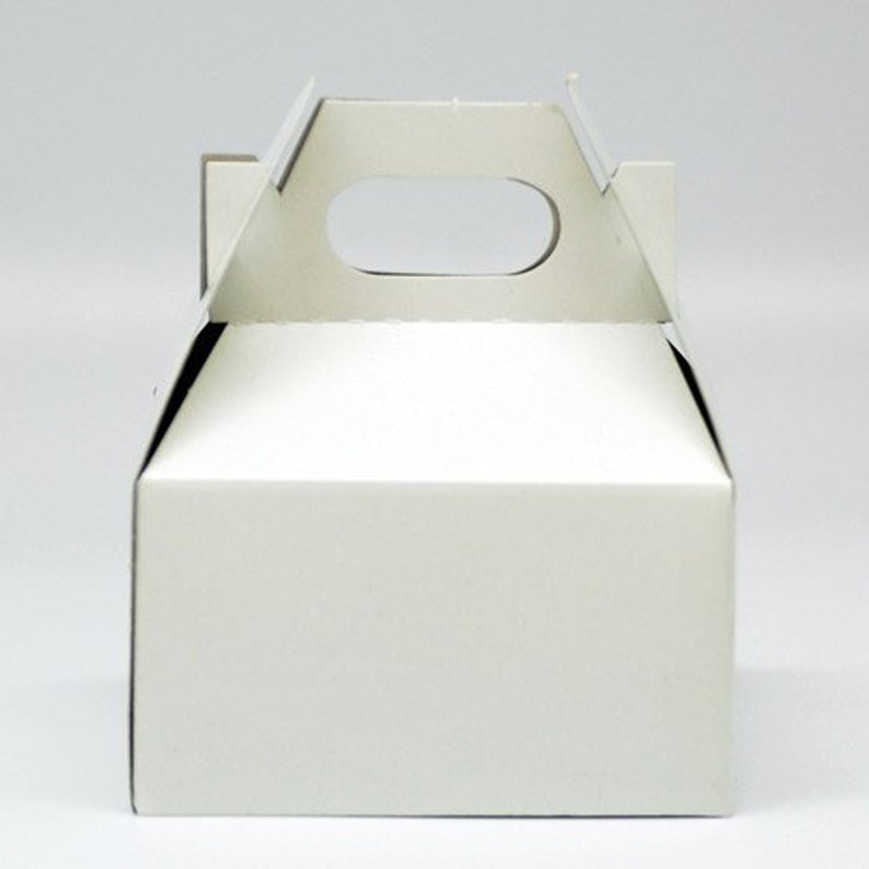 Mini Handle Boxes Macaroon Box set of 10 Mini Gable Box White Gable Box 4 x 2.25 x 2.5 Gable Favor Box