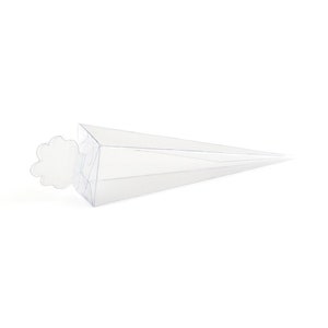 Clear Favor Box, Cone Shape Candy Favor Box