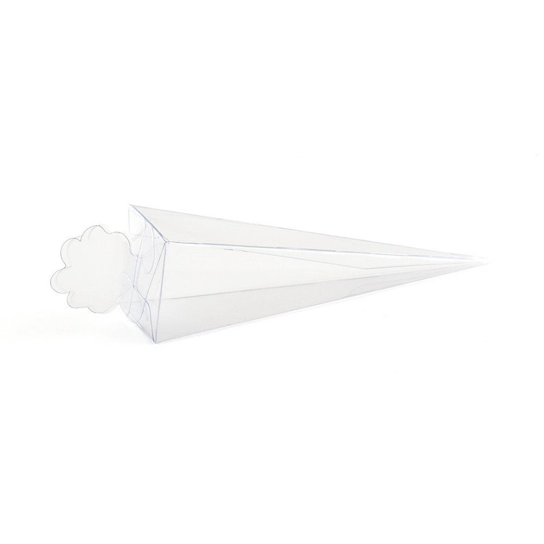 Clear Favor Box, Cone Shape Candy Favor Box