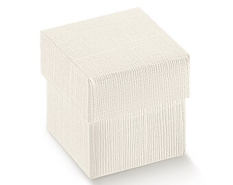 White Favor Box (10 boxes) Wedding Favor Boxes, Square Favor Box, Candy Favor Box, Party Favor Box, 2 Piece Favor Box 2x2x2, Small Favor Box