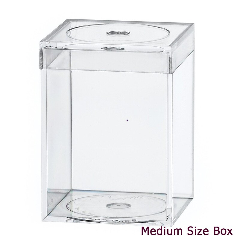 Wedding Favor Supplies - Clear Favor Box Set of 25 Crystal Clear Favor Boxes set of 25