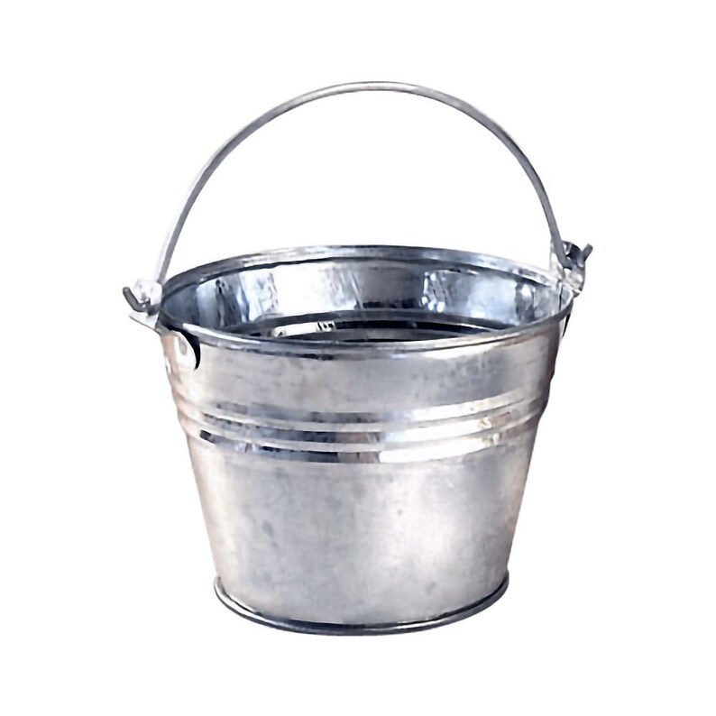 10 Mini Beach Pails, Mini Tin Pail Bucket Party Favor 10 Pcs, Mini