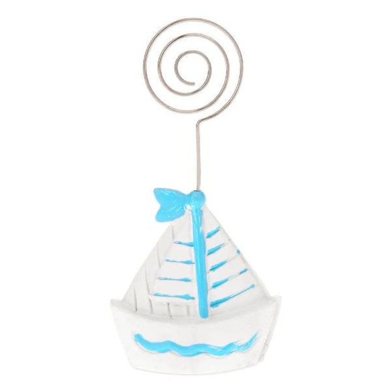 12 Sailboat Place Card Holders, Baby Shower Placecard Holder 12 pieces image 2