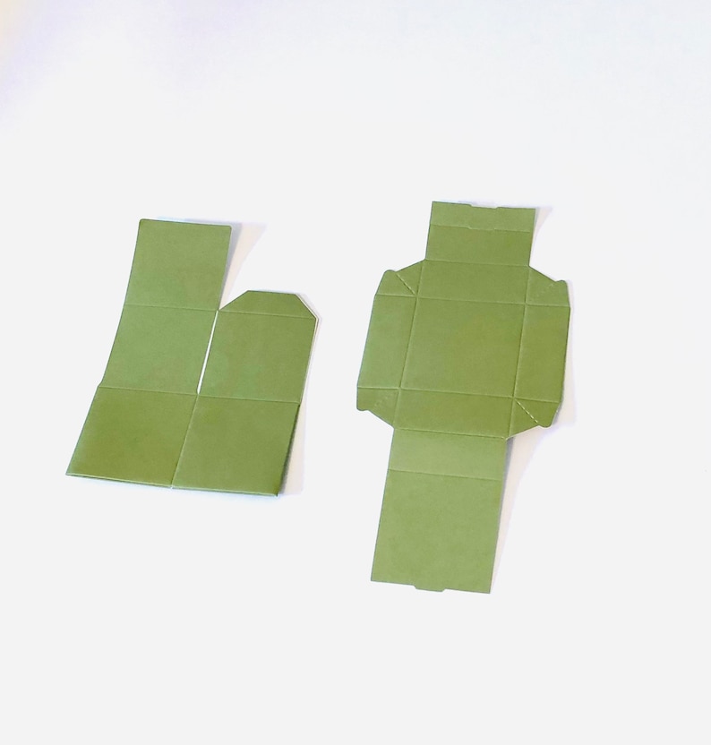 10 Green Favor Boxes 10 Boxes Olive Square Favor Box Candy Etsy