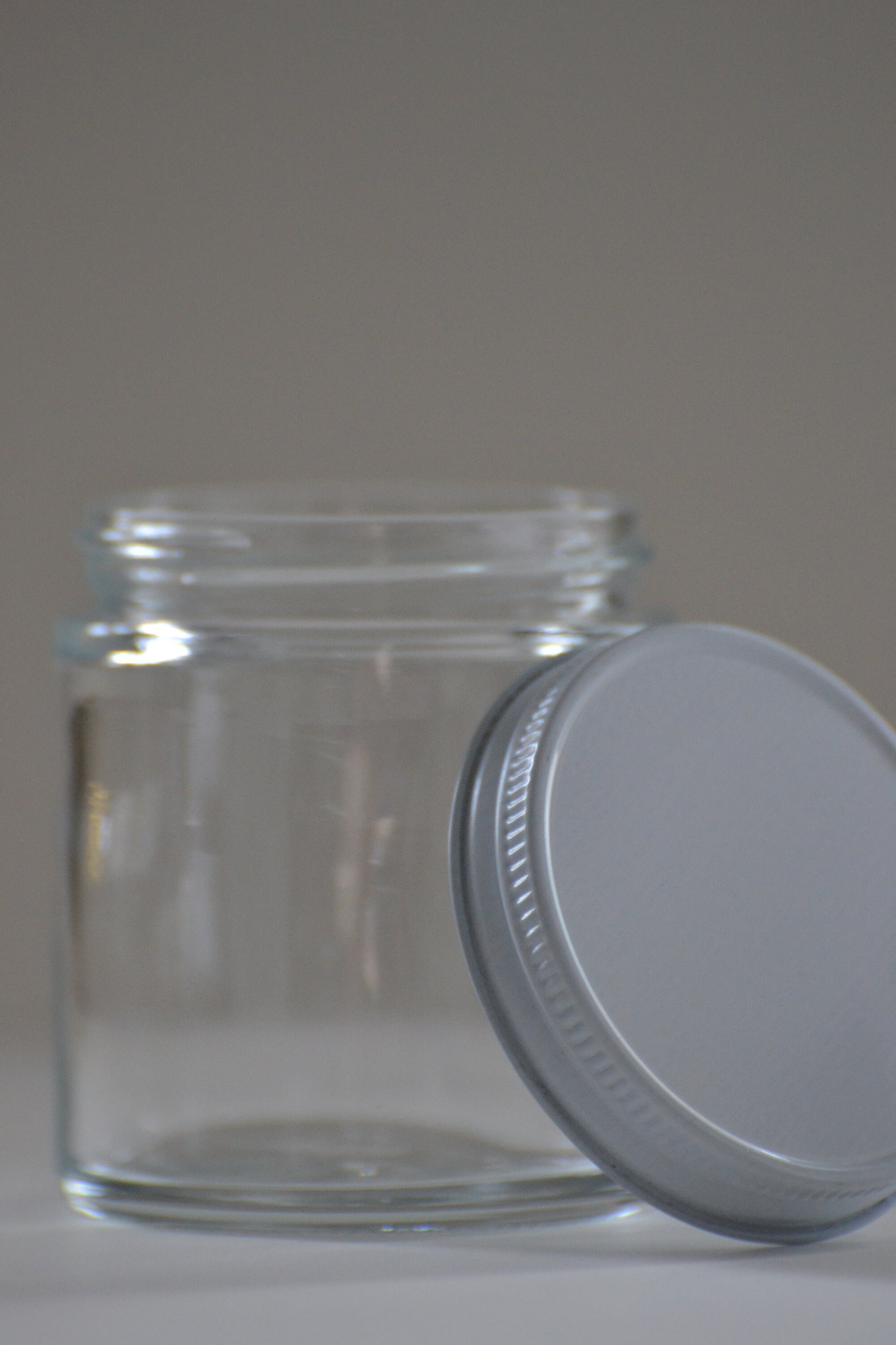 4 oz Glass Jar. Wholesale. 4 pack. Made in USA. Recycled Clear Etsy