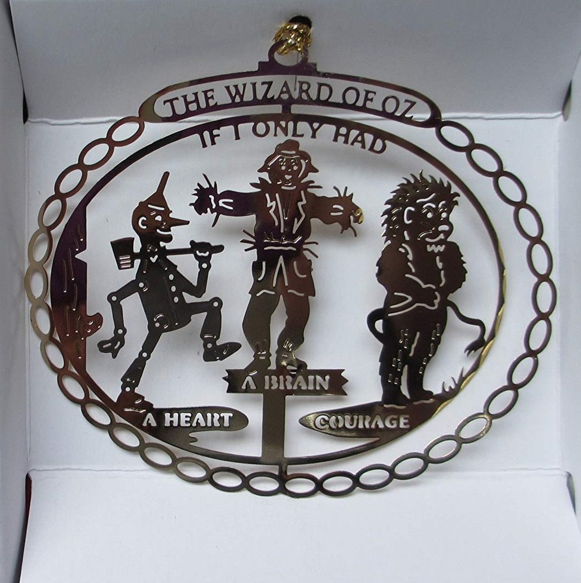 Wizard of Oz Set of 4 Brass Ornament Emerald City Yellowbrick Etsy