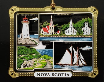 Nova Scotia Canada Ornament Color Brass Landmarks