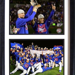 12x18 Double Frame - Chicago Cubs 2016 NL Champions