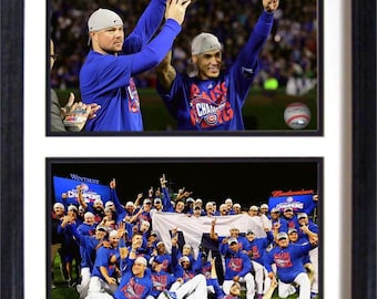 12x18 Double Frame - Chicago Cubs 2016 NL Champions