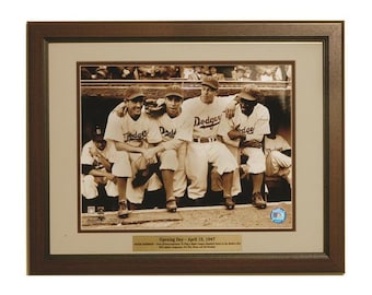 14x18 Deluxe Rahmen - Jackie Robinson Erstes Spiel