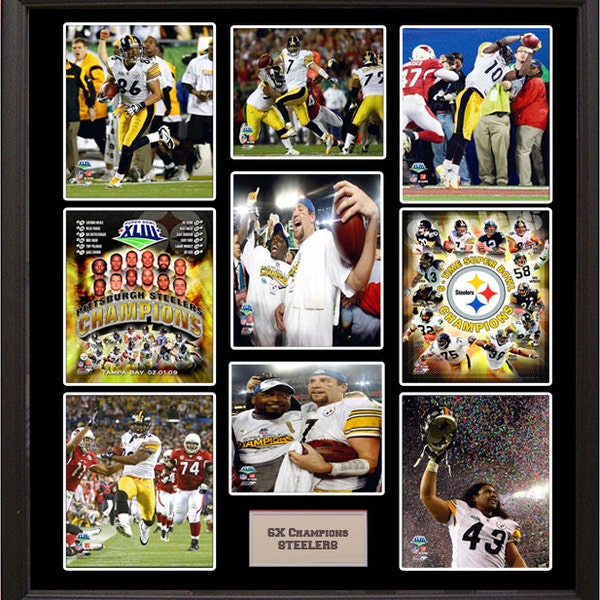 30x34 9 Photo Collage - Pittsburg Steelers