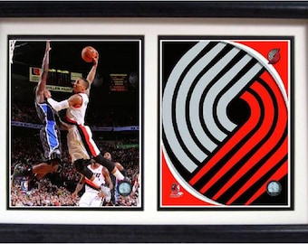 12x18 Double Frame - Damian Lillard Portland Trail Blazers