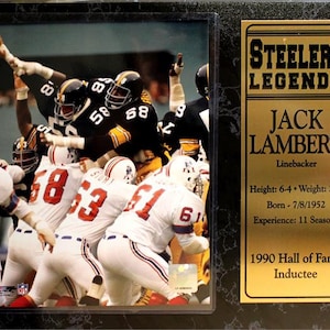 12X15 Stat Plaque - Jack Lambert Pittsburgh Steelers