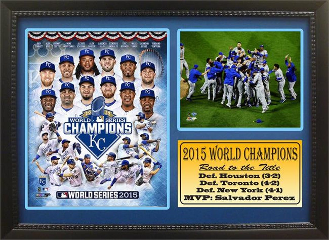 12x18 Photo Stat Frame Kansas City Royals 2015 World 