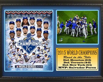12x18 Photo Stat Frame - Kansas City Royals 2015 World Champions