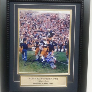 11x14 Autograph Frame - Rudy Ruettiger Notre Dame