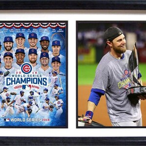 12x18 Double Frame - Chicago Cubs 2016 World Series Champions
