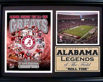 12x18 Photo Stat Frame - Alabama Greats