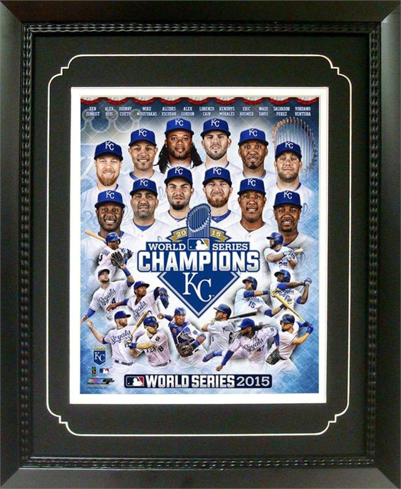11x14 Deluxe Frame Kansas City Royals 2015 World Champions Etsy
