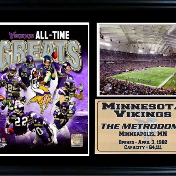 12x18 Photo Stat Frame - Minnesota Vikings Greats