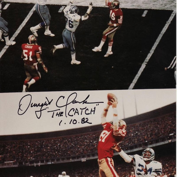 Dwight Clark Autogramm Foto von The Catch 49ers 16x20#1130
