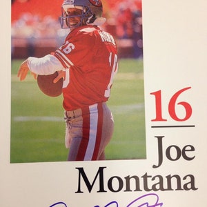 Joe Montana Autographed 16 Retirement Book