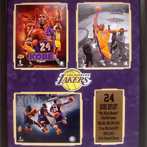 20x24 Anpassad Tygmärkesram - Kobe Bryant Los Angeles Lakers