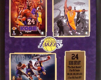 20x24 Custom Patch Frame - Kobe Bryant Los Angeles Lakers